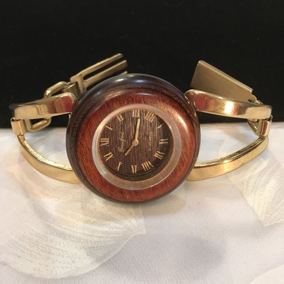 Vintage Crawford 21J Wood Face Winding… - Picture 2 of 5